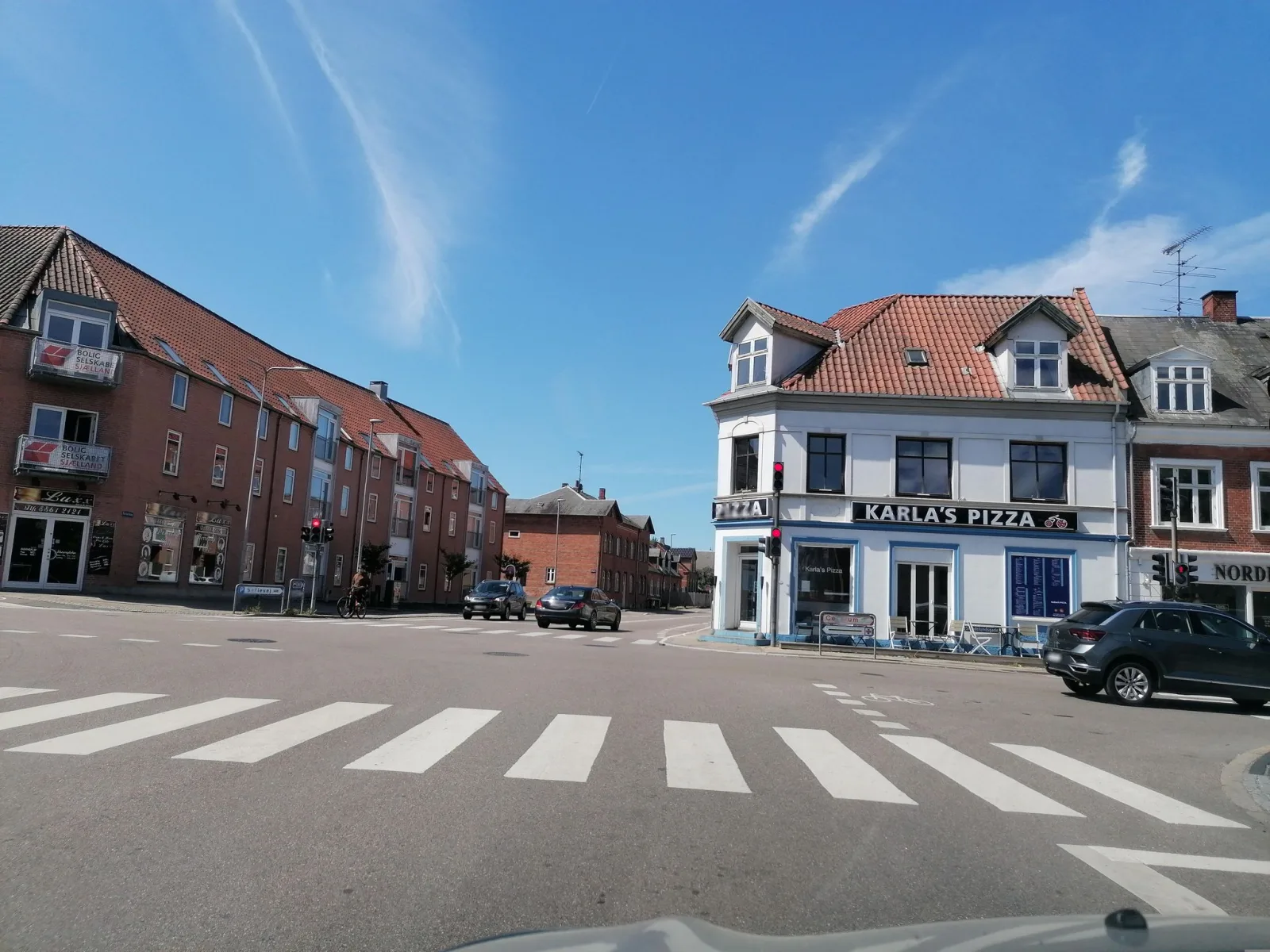 Mapillary-foto nær Queen Pizzaria Holbæk